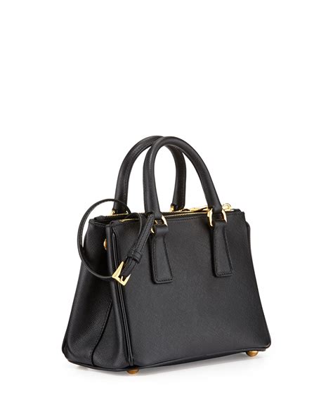 Prada Saffiano Mini Crossbody Bag, Black (Nero) 